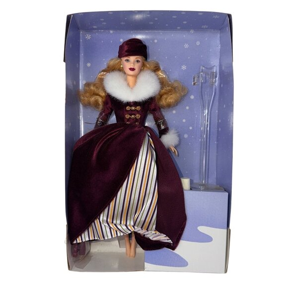 1996 Victorian Ice Skater Barbie Doll #27431, Special Edition Holiday Barbie - Picture 1 of 7